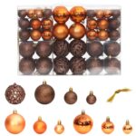 Christmas Baubles 100pcs Brown 3 / 4 / 6cm