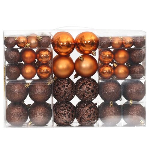 Christmas Baubles 100pcs Brown 3 / 4 / 6cm - Image 2