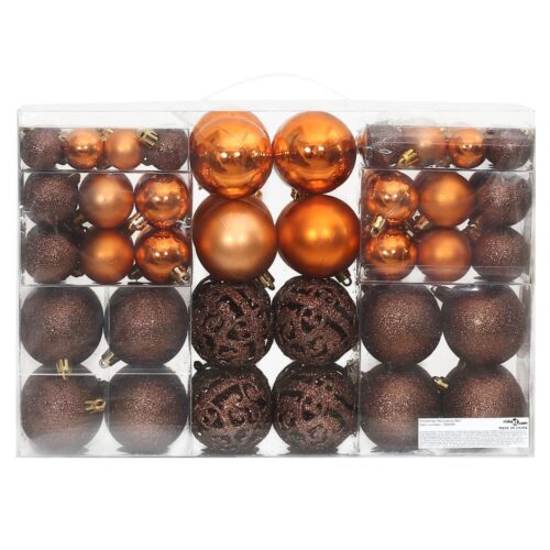 Christmas Baubles 100pcs Brown 3 / 4 / 6cm - Image 3