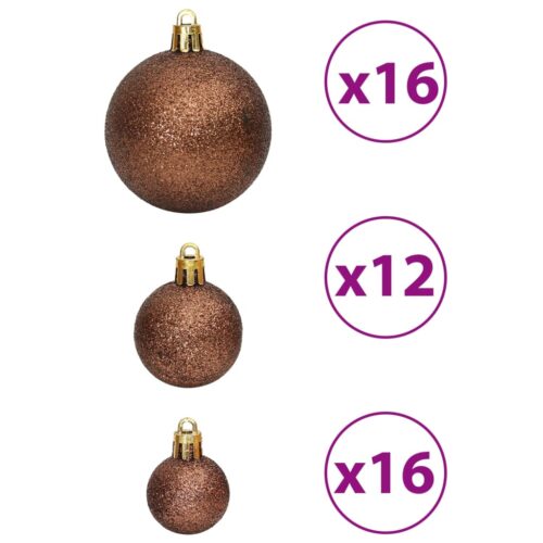 Christmas Baubles 100pcs Brown 3 / 4 / 6cm - Image 5