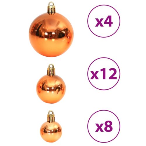Christmas Baubles 100pcs Brown 3 / 4 / 6cm - Image 6