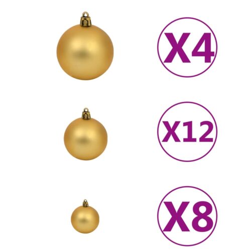 100-Piece Christmas Ball Set 3/4/6cm Brown/Bronze/Gold - Image 4
