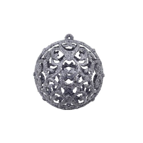 100-Piece Christmas Ball Set 3/4/6cm White/Grey - Image 3