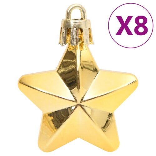 111-Piece Christmas Bauble Set Gold Polystyrene - Image 8
