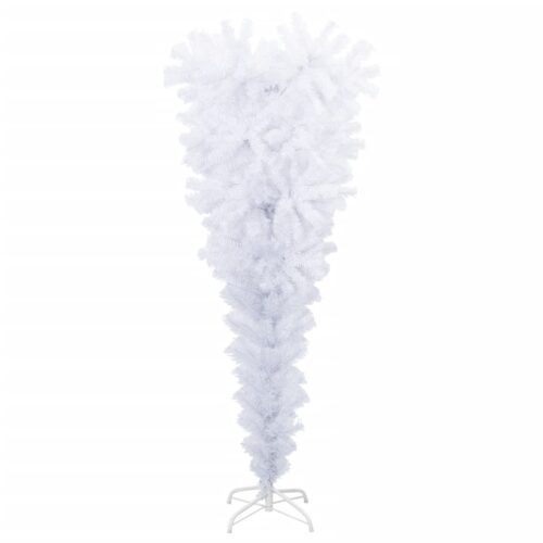 Upside-down Artificial Christmas Tree with Stand White 150cm - Image 2