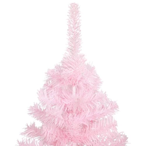 Artificial Christmas Tree with Stand Pink 150cm PVC - Image 2