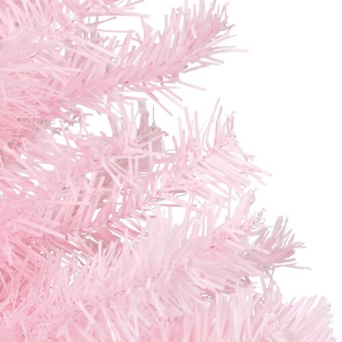 Artificial Christmas Tree with Stand Pink 150cm PVC - Image 3