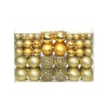 100-Piece Christmas Ball Set 3/4/6cm Gold