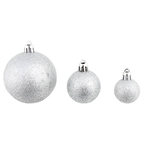 100-Piece Christmas Ball Set 3/4/6cm Silver - Image 4