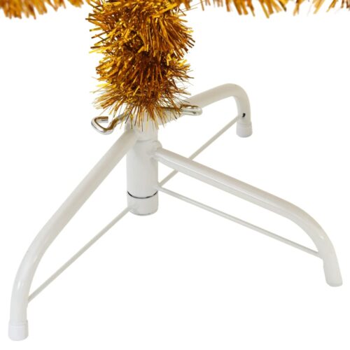 Artificial Half Christmas Tree with Stand Gold 150cm PET - Image 4
