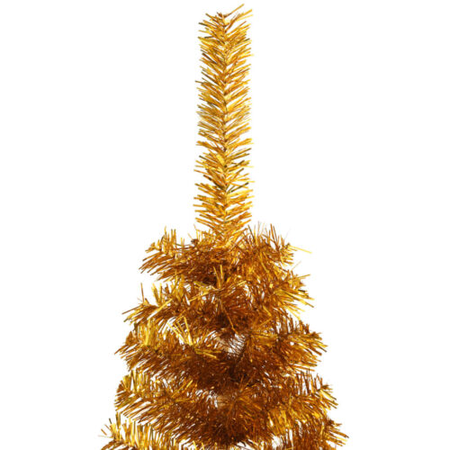 Artificial Half Christmas Tree with Stand Gold 150cm PET - Image 5