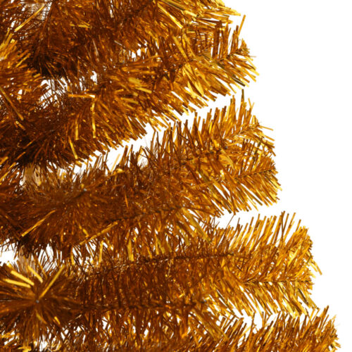 Artificial Half Christmas Tree with Stand Gold 150cm PET - Image 6