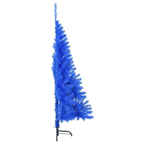 Artificial Half Christmas Tree with Stand Blue 150cm PVC - Image 4