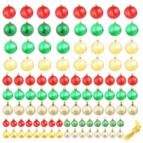 Christmas Balls 100pcs Red/Gold/Green - Image 2