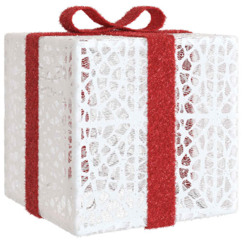 Lighted Christmas Boxes 3pcs 64 LEDs Warm White - Image 7