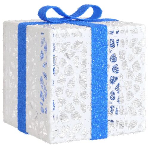 Lighted Christmas Boxes 3pcs 64 LEDs Warm White - Image 9