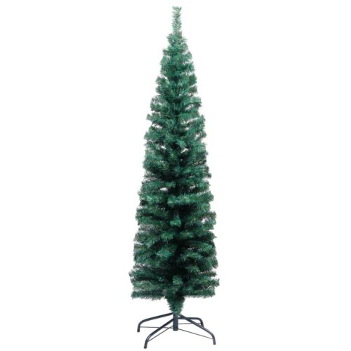 Slim Artificial Christmas Tree with Stand Green 150cm PVC - Image 2