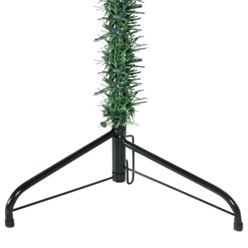 Slim Artificial Half Christmas Tree with Stand Green 240cm - Image 6