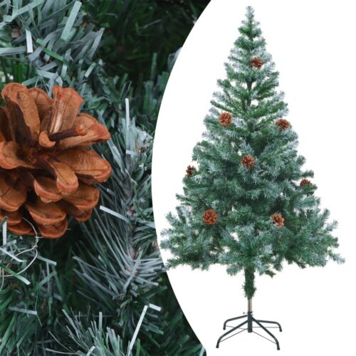 Frosted Christmas Tree with Pinecones 150cm