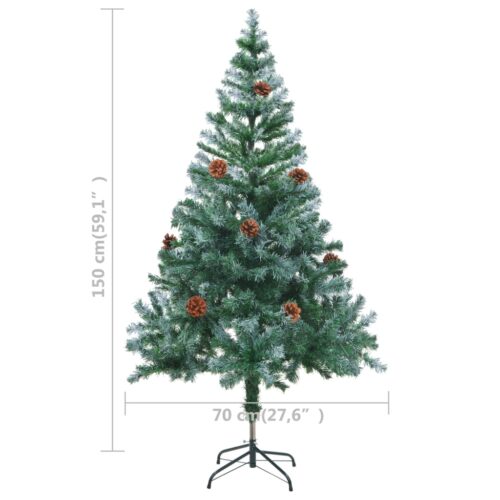 Frosted Christmas Tree with Pinecones 150cm - Image 7
