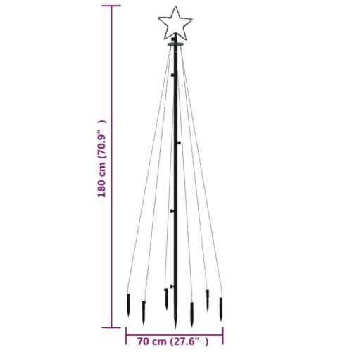 Christmas Tree with Spike Blue 108 LEDs 180cm - Image 10