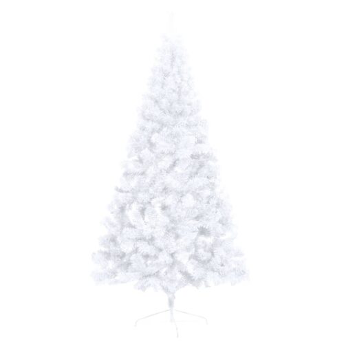 Artificial Half Christmas Tree with Stand White 150cm PVC - Image 3