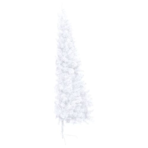 Artificial Half Christmas Tree with Stand White 150cm PVC - Image 4