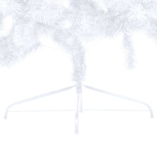 Artificial Half Christmas Tree with Stand White 150cm PVC - Image 7