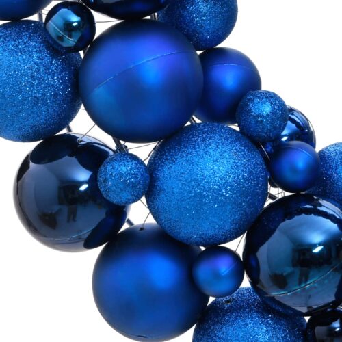 Christmas Wreath Blue 45cm Polystyrene - Image 3