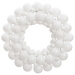 Christmas Wreath White 45cm Polystyrene