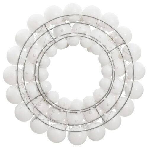 Christmas Wreath White 45cm Polystyrene - Image 2