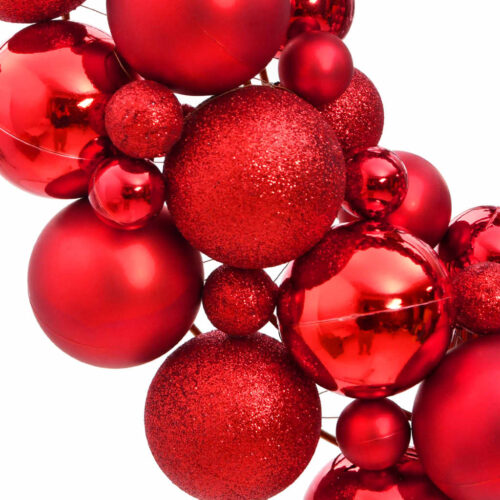 Christmas Wreath Red 45cm Polystyrene - Image 3