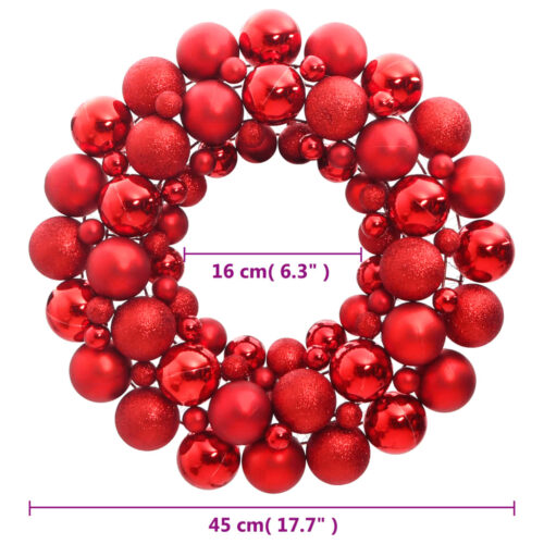 Christmas Wreath Red 45cm Polystyrene - Image 4