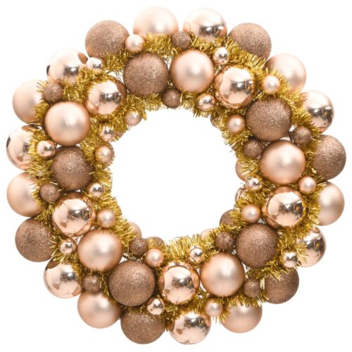 Christmas Wreath Rose Gold 45cm Polystyrene