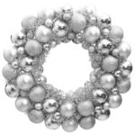 Christmas Wreath Silver 45cm Polystyrene