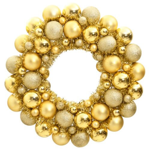 Christmas Wreath Gold 45cm Polystyrene