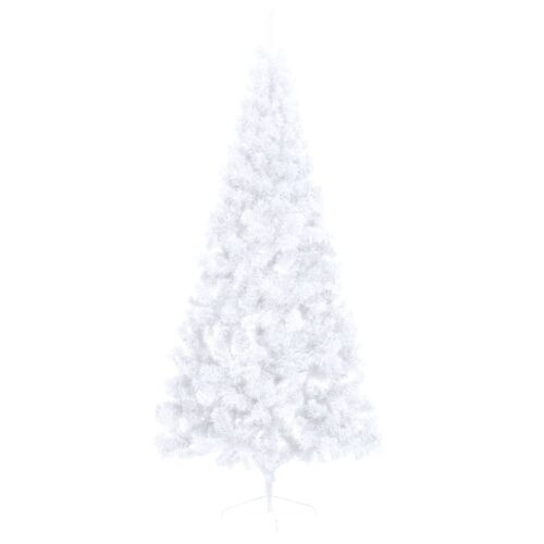 Artificial Half Christmas Tree with Stand White 180cm PVC - Image 3