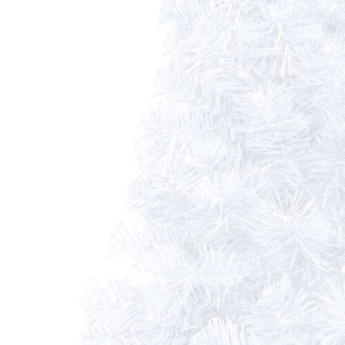 Artificial Half Christmas Tree with Stand White 180cm PVC - Image 5