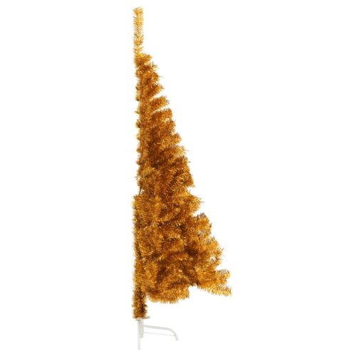 Artificial Half Christmas Tree with Stand Gold 180cm PET - Image 3