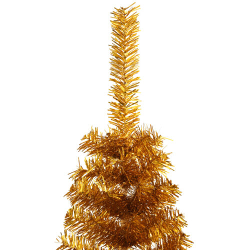 Artificial Half Christmas Tree with Stand Gold 180cm PET - Image 5
