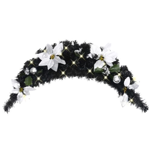 Christmas Arch with LED Lights Black 90cm PVC - Image 3