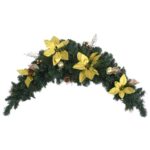Christmas Arch with LED Lights Green 90cm PVC