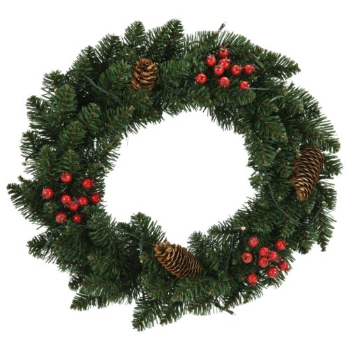 Christmas Wreaths 2pcs with Decoration Green 45cm - Image 3