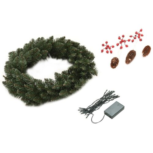 Christmas Wreaths 2pcs with Decoration Green 45cm - Image 7