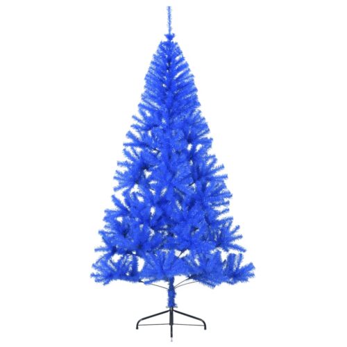 Artificial Half Christmas Tree with Stand Blue 210cm PVC - Image 3