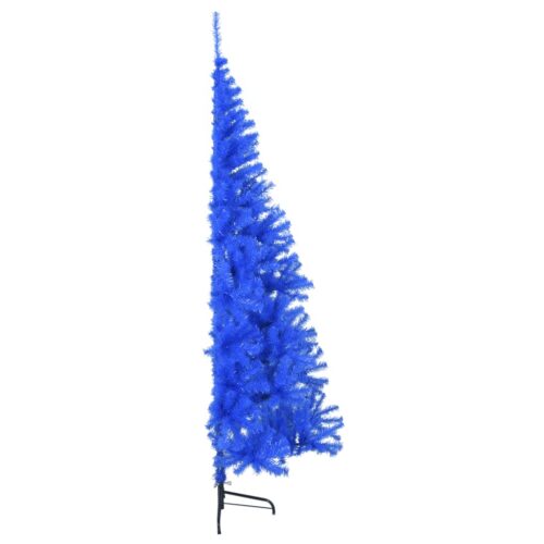 Artificial Half Christmas Tree with Stand Blue 210cm PVC - Image 4