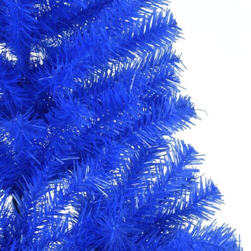 Artificial Half Christmas Tree with Stand Blue 210cm PVC - Image 6
