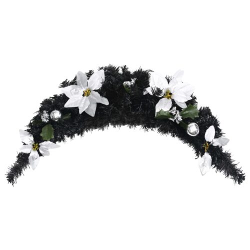 Christmas Arch with LED Lights Black 90cm PVC - Image 3