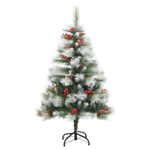 Artificial Hinged Christmas Tree with Cones Berries 120cm - Image 2