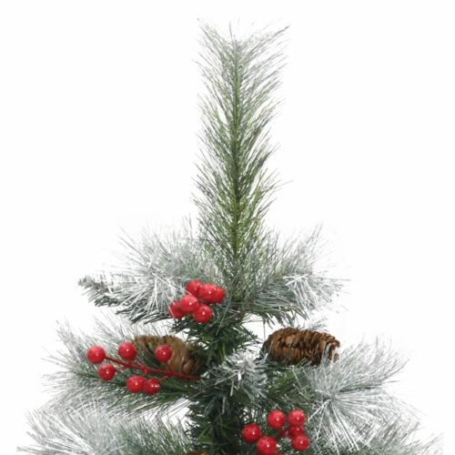 Artificial Hinged Christmas Tree with Cones Berries 120cm - Image 4